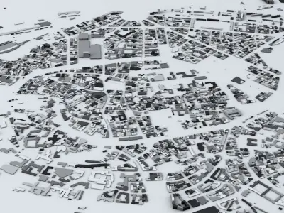 Strasbourg Streets and Buildings 3D model