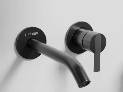 collection Inbani Bathroom faucet set 01 Low-poly 3D model