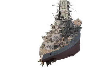 IMPERIAL JAPANESE NAVY 1940s KONGO CLASS BATTLESHIP 3D model