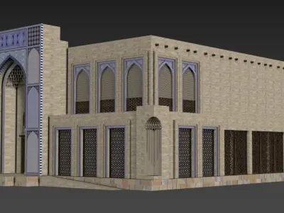 Central Asia traditional architecture01 3D model