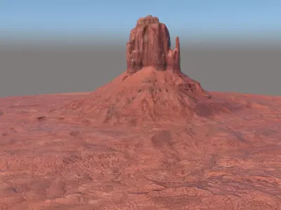 Monument Valley Butte Mountain 2 3D model