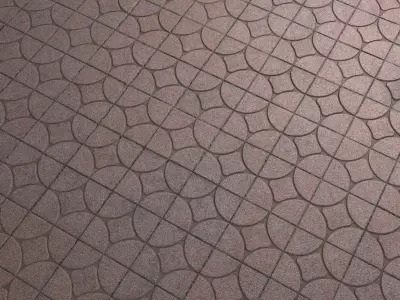 Red patterned tiles Texture