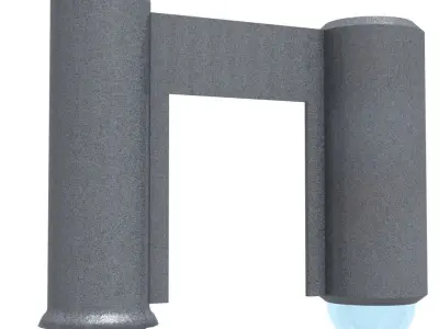 Street Furniture - Outdoor Lighting - Street Lamp VIII Low-poly 3D model