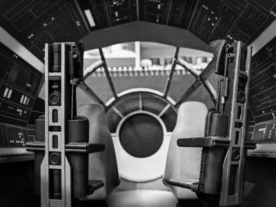 Millennium Falcon cockpit Rear Seats 3D print model