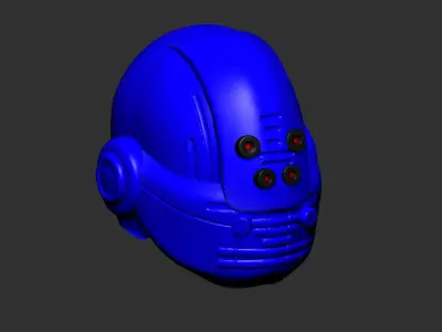 helmet high poly sculpt 3d printable ver 7 3D model 3D model 202