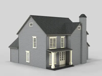 British House Design 06T2 Low-poly 3D model
