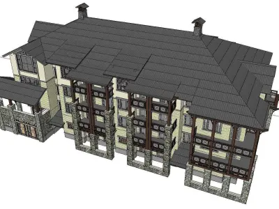 vacation spot-Resort-Fashion Leisure Hotel-0150 3D model