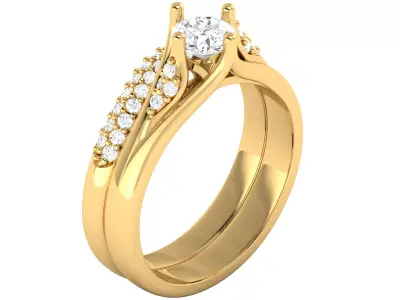 Women Ring  Render 3dm STL OBJ FBX Details 3D print model 95