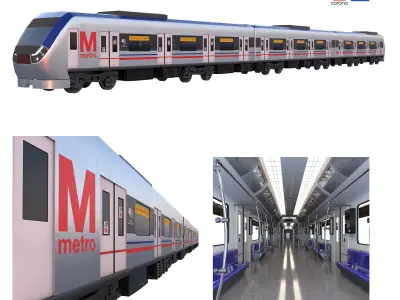 metro train  3D model