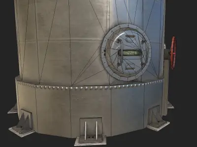 Silo tank Low-poly 3D model