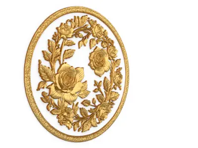 Classic circular carved decor ornament 14 3D print model purchase