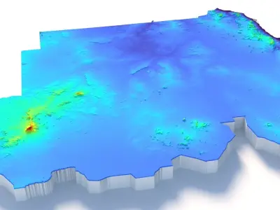 Sudan Terrain Country 3D model