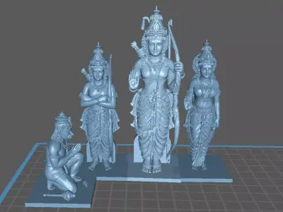 Shree Ram Darbar 3D print model