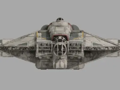 VCX-100 Ghost Remastered - Star Wars Ahsoka 3D model