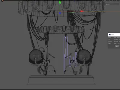 Black science fiction product showcase 3D model