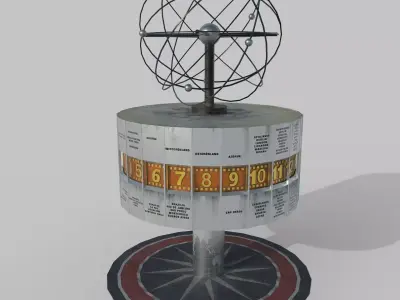 World Clock Berlin Alexander Platz np1 Low-poly 3D model