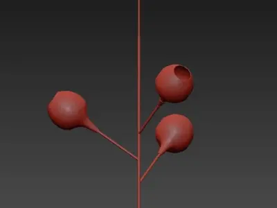 SPROUT floor lamp with three glass balls 3D model