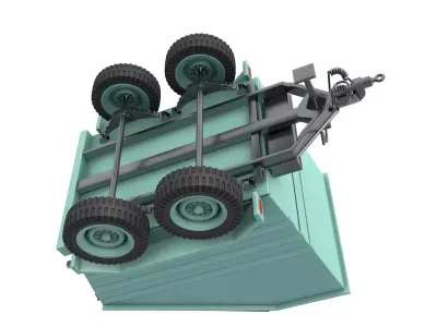 Mobile Skip Trash Trailer 3D model