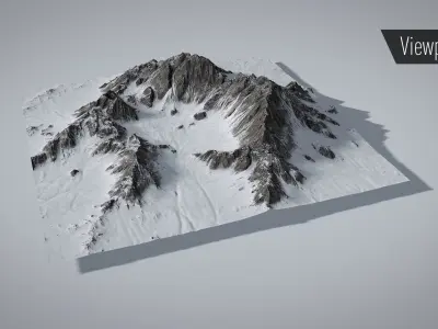 Mountain Snow Low-poly 3D model purchase