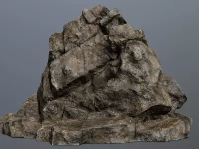 Mountain rock Low-poly 3D model purchase