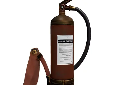 Vintage Steampunk Fire Extinguisher Prop Low-poly 3D model