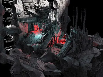Event Horizon Deep space rig 1  3D model