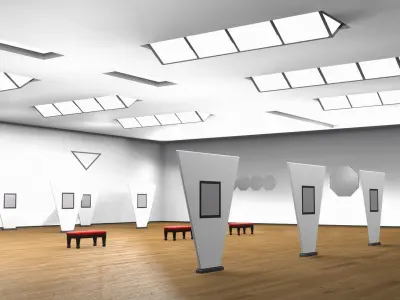 ART GALLERY Museum Interior 3D 3D model