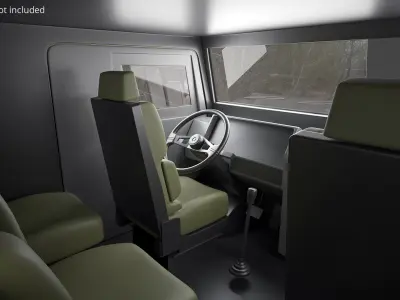  CAESAR Truck-Mounted Artillery System 6x6 Camouflage Used Rigged for Cinema 4D 