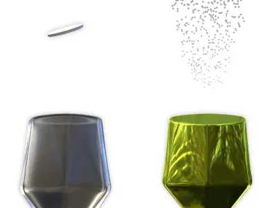 cocktails jus fruits cup glass fresh toxic 3D model