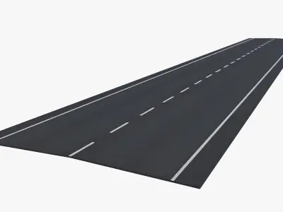 Road Pack Rigged Low-poly 3D model