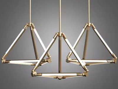Chandelier Light Fixture Hanging 3D model