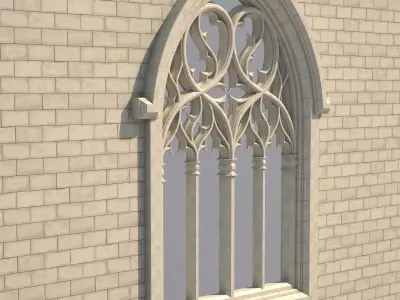 Gothic Church Window model 3D model
