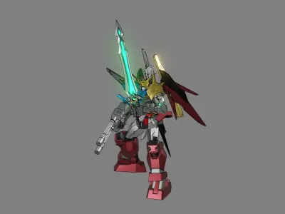 Attacker Gundam 2 A 3D model