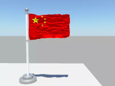 China flag 3D model
