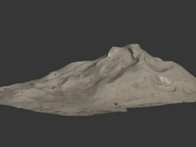 Ultra realistic Sand Scan  Low-poly 3D model