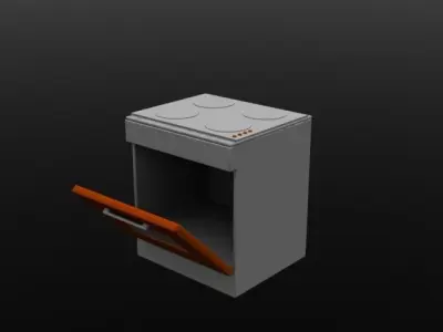 oven basic Free low-poly 3D model
