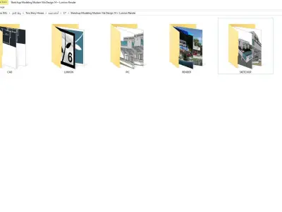 Villa C7 - Sketchup dwg lumion render picture 3D model