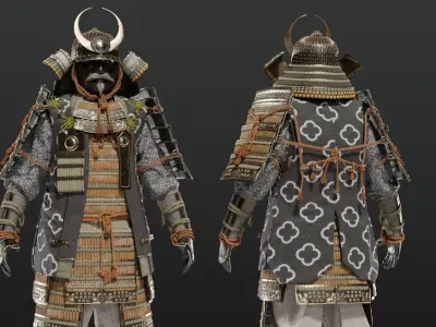  MEDIEVAL Japanese Samurai Rigged 