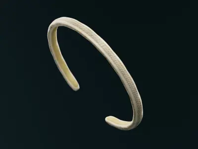 Golden Bangle  Low-poly 3D model order