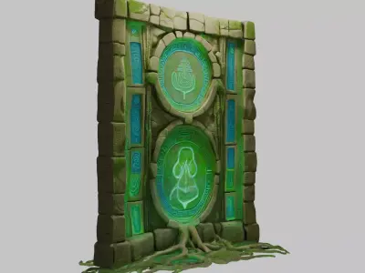 Ancient Column Low-poly 3D model shop