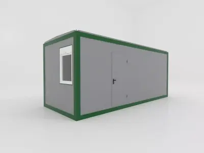 Modular sanitary module 15m2 3D model 2 3D model