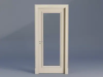 Glass Door Low-poly 3D model
