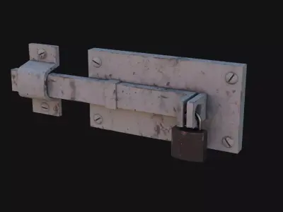 Door Lock Low-poly 3D model