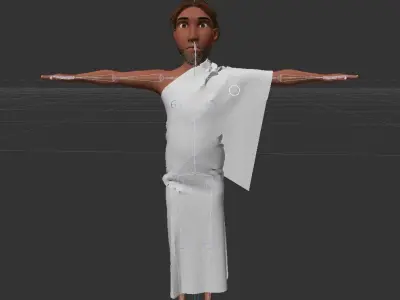 Muslim Man in Ehraam  Low-poly 3D model
