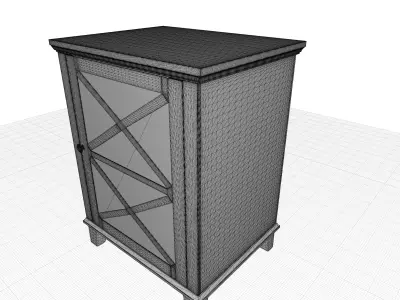 Bridwell Door Accent Cabinet 3D model