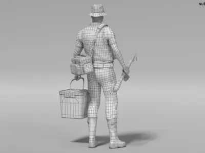  Male Fisherman Animated HQ 