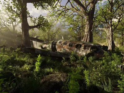 Crash Site Scene 3D model