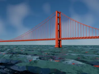 Golden Gate Bridge 3D model