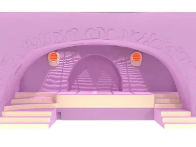 Jabbas Throne Area - small Foam version - 1-18 Hasbro Kenner 3D print model