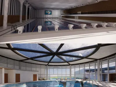 collection swimming pools -B3 3D model